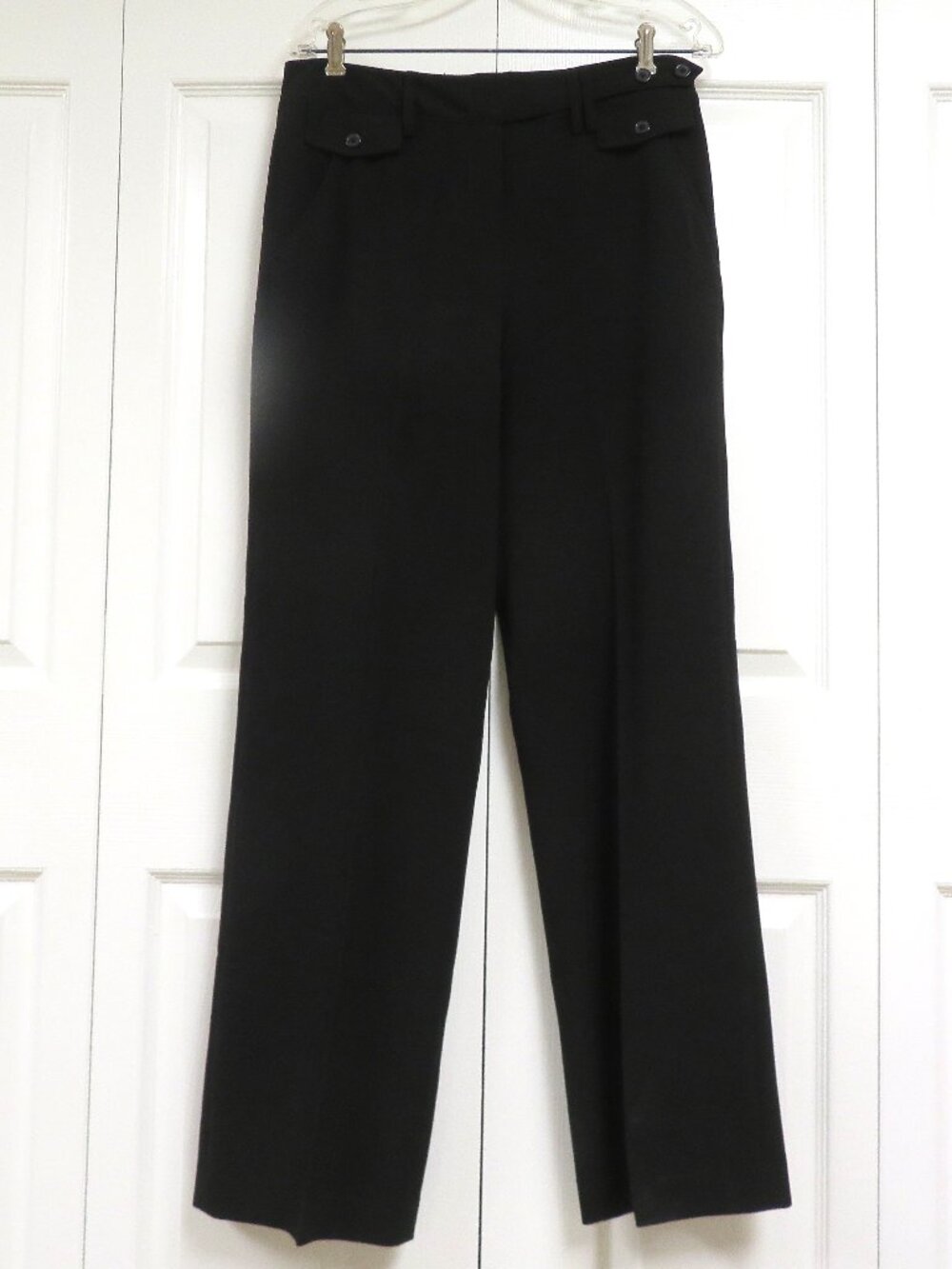 Larry Levine Women's Trouser Size 10 Black Solid